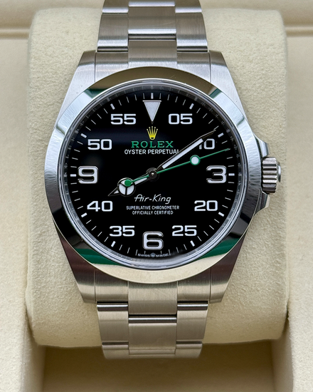 No Reserve - 2026 Rolex Air-King 40MM Black Dial Oyster Bracelet (126900)
