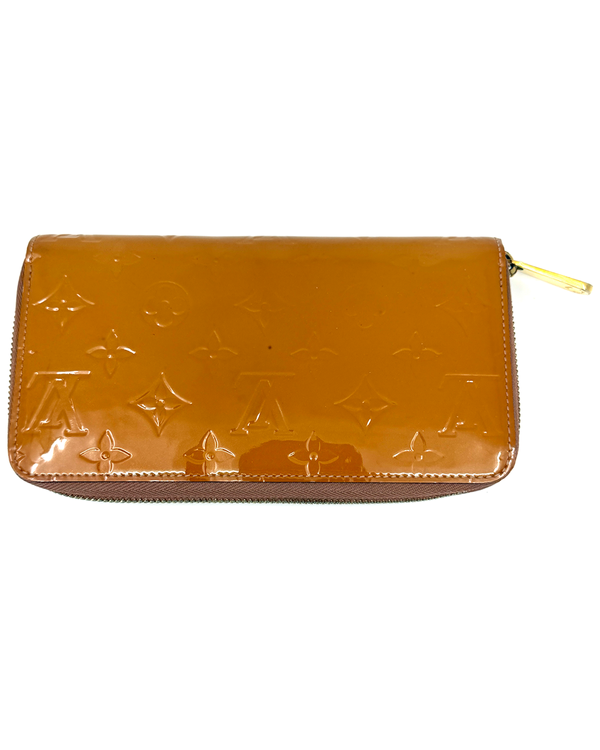 Louis Vuitton Zippy Wallet 7.5 × 4.3 in Small Monogram Empreinte Leather Gold Hardware Zip-Around Wallet (M91599)
