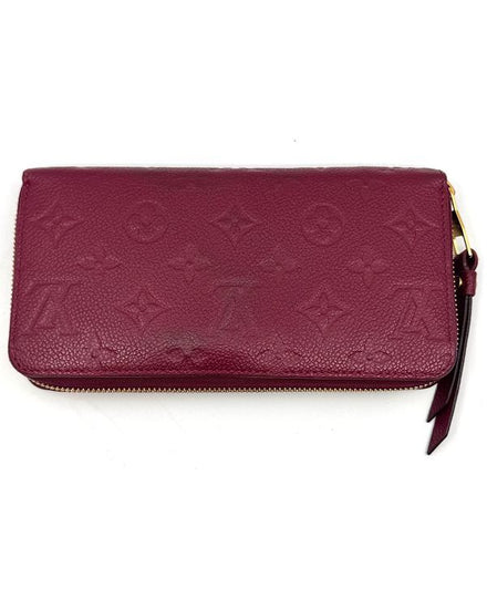 Louis Vuitton Monogram Zippy Wallet 7.45 x 4.25IN Pink Empreinte Leather Gold-Tone Hardware (M62057)