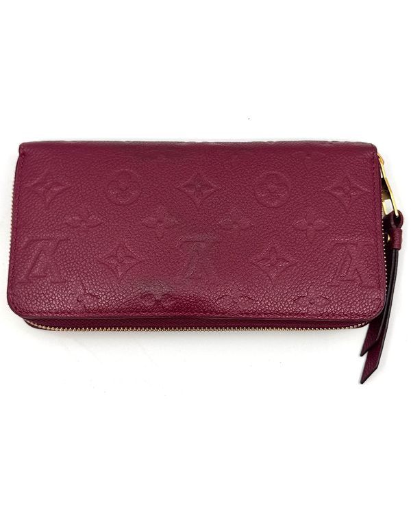 Louis Vuitton Monogram Zippy Wallet 7.45 x 4.25IN Pink Empreinte Leather Gold-Tone Hardware (M62057)