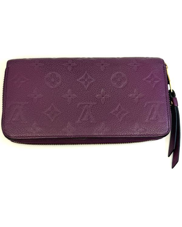 Louis Vuitton Zippy Wallet Medium 7.5 × 4.3 in Monogram Empreinte Leather Gold Hardware Zip-Around (M60569)