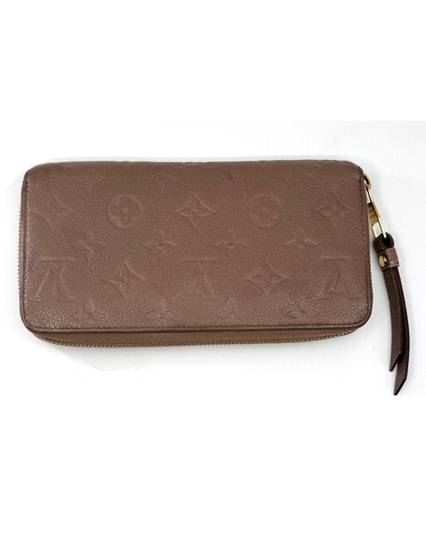 Louis Vuitton  Monogram Zippy Wallet 7.45 x 4.25IN Brown Empreinte Leather Gold-Tone Hardware (M60738)