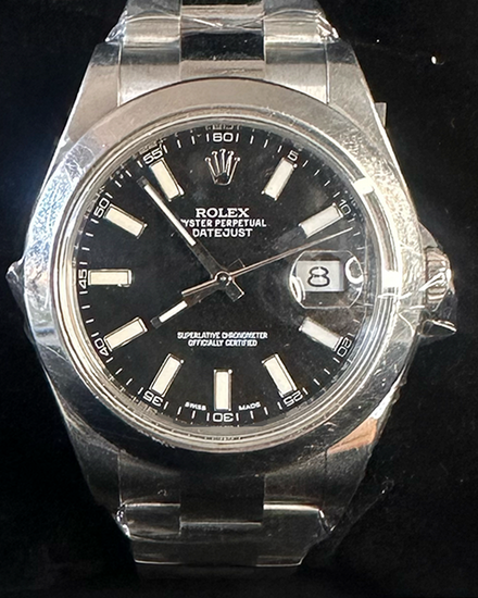 2014 Rolex Datejust II 41MM Black Dial Oyster Bracelet (116300)