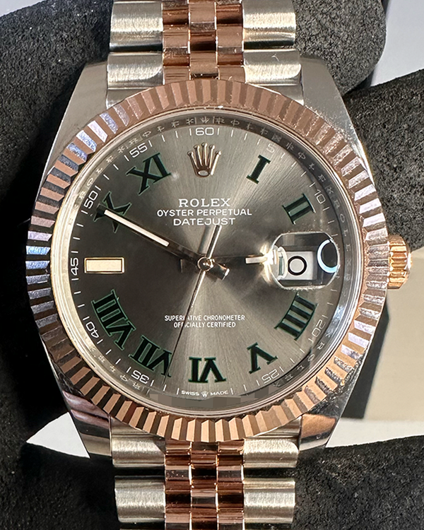 2021 Rolex Datejust "Wimbledon" 41MM Slate Dial Two-Tone Jubilee Bracelet (126331)