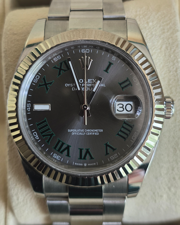 2023 Rolex Datejust "Wimbledon" 41MM Slate Dial Oyster Bracelet (126334)