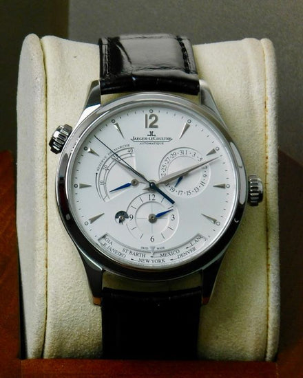 2020 Jaeger-LeCoultre Master Geographic 39MM Silver Dial Leather Strap (Q1428421)