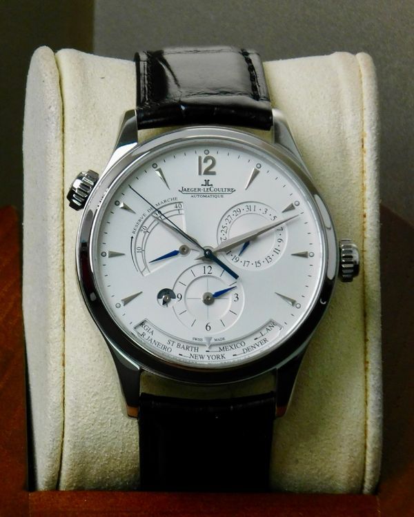 2020 Jaeger-LeCoultre Master Geographic 39MM Silver Dial Leather Strap (Q1428421)