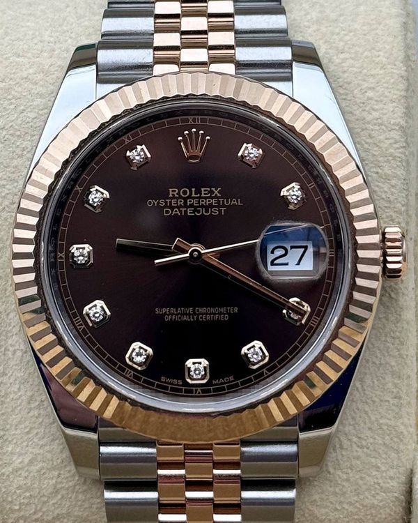 2017 Rolex Datejust 41MM Chocolate Dial Two-Tone Jubilee Bracelet (126331)