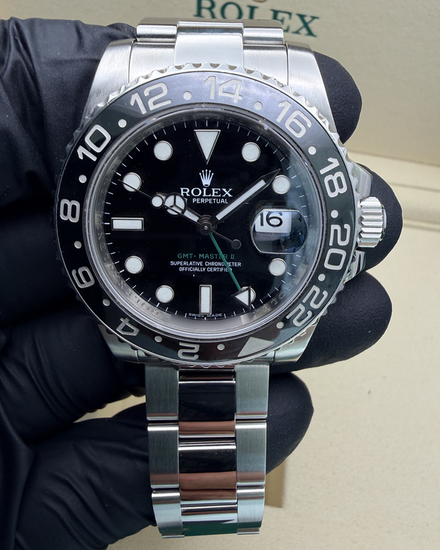 2008 Rolex GMT-Master II 40MM Black Dial Oyster Bracelet (116710LN)