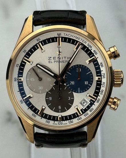 Zenith El Primero Chronomaster 38MM Silver Dial Leather Strap (18.2150.400/69.C713)