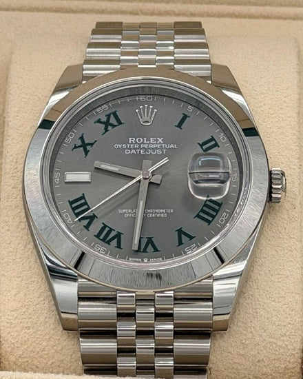 2023 Rolex Datejust "Wimbledon" 41MM Slate Dial Jubilee Bracelet (126300)