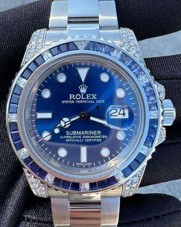 Rolex Submariner Date 40MM Aftermarket Blue Dial Oyster Bracelet (116610LN)