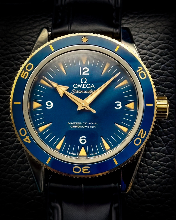 2018 Omega Seamaster 300 41MM Blue Dial Leather Strap (233.62.41.21.03.001)