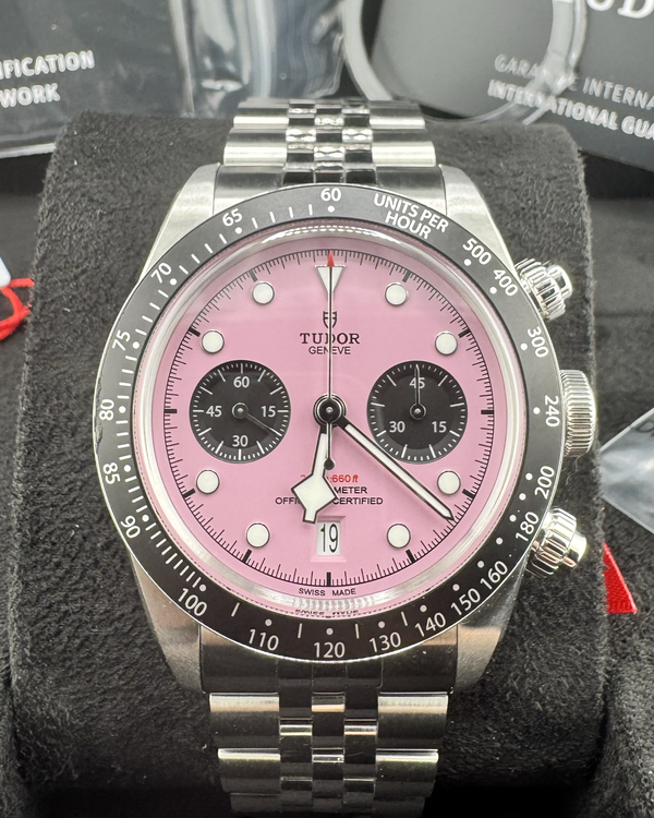2025 Tudor Black Bay Chrono "Flamingo" 41MM Pink Dial Steel Bracelet (M79360N-0019)