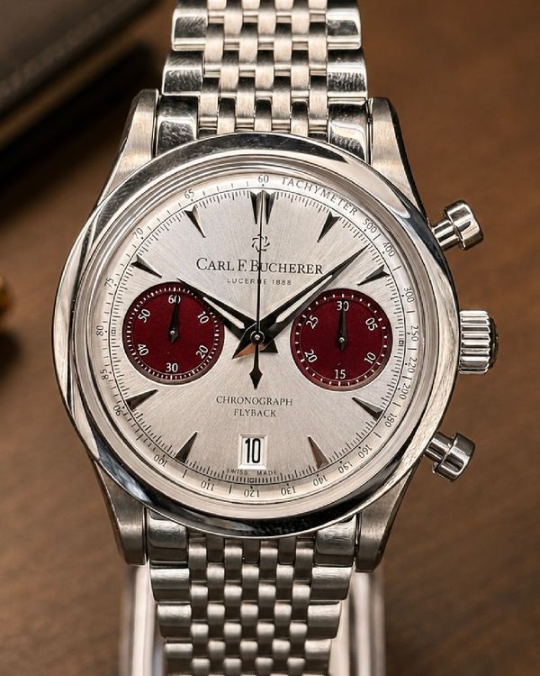 No Reserve - Carl F. Bucherer Manero Flyback 40MM Silver Dial Steel Bracelet (00.10927.08.13.24)