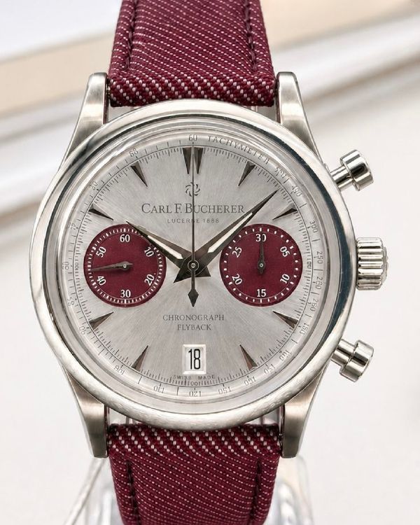 No Reserve - Carl F. Bucherer Manero 40MM Silver Dial Textile Strap (00.10927.08.13.04)