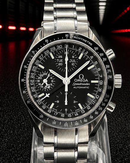 No Reserve - Omega Speedmaster Day-Date 39MM Black Dial Steel Bracelet (3520.50.00)