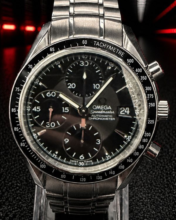 No Reserve - 2015 Omega Speedmaster Date 40MM Black Dial Steel Bracelet (3210.50.00)