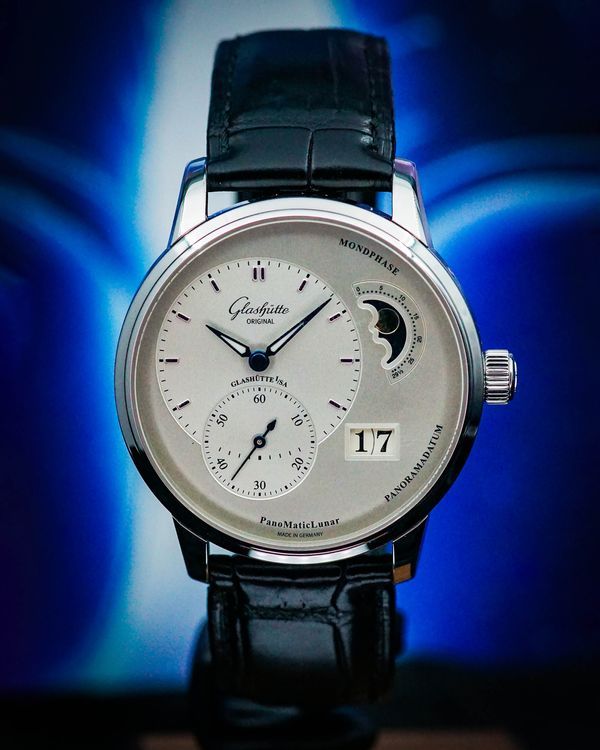 2024 Glashütte Original PanoMaticLunar 40MM Silver Dial Leather Strap (1-90-02-42-32-05)