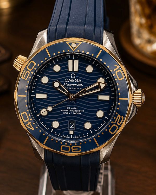 No Reserve - 2024 Omega Seamaster Diver 300M 42MM Blue Dial Rubber Strap (210.22.42.20.03.001)