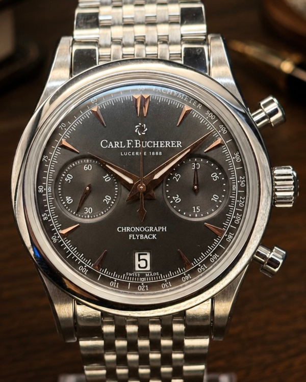 No Reserve - Carl F. Bucherer Manero 42MM Grey Dial Steel Bracelet (00.10927.08.33.21)