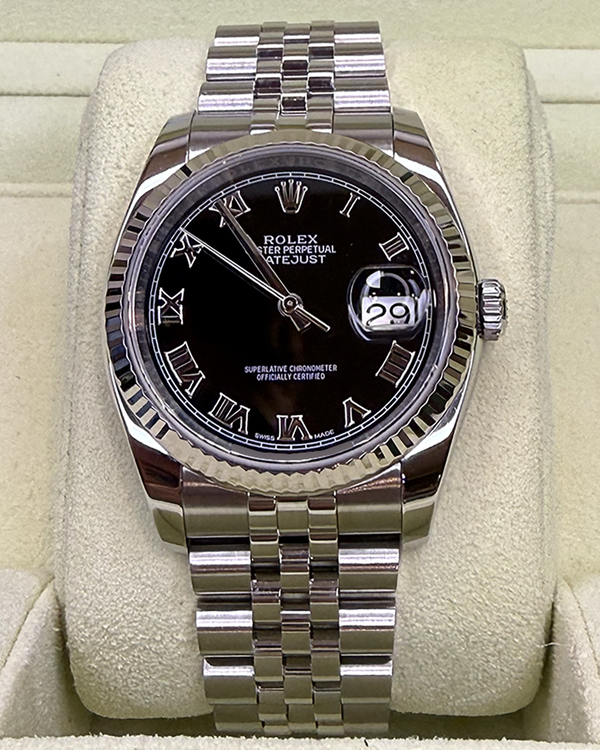 2018 Rolex Datejust 36MM Black Dial Super Jubilee Bracelet (116234)