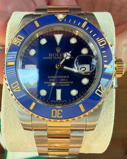 No Reserve - Rolex Submariner Date "Bluesy" 40MM Blue Dial Two-Tone Oyster Bracelet (116613LB)