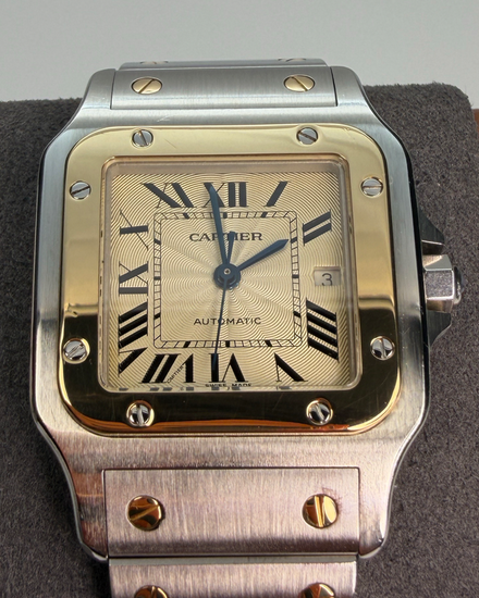 2002 Cartier Santos Galbée 29MM Silver Dial Two-Tone Bracelet (2319)