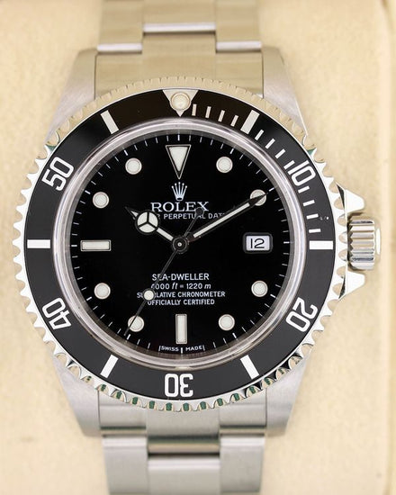 No Reserve - 2000 Rolex Sea-Dweller 4000 40MM Black Dial Oyster Bracelet (16600)