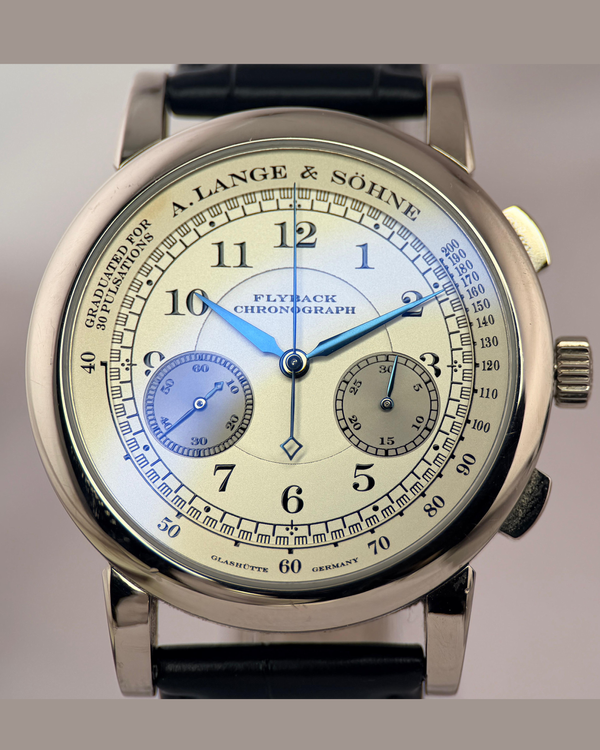 2014 A. Lange & Söhne 1815 Chronograph 39.5MM Silver Dial Leather Strap (401.026)