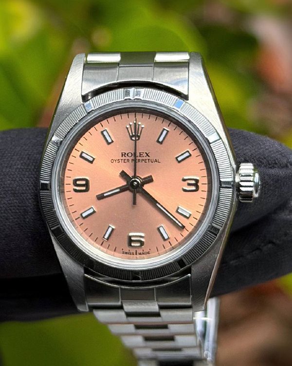 2000 Rolex Oyster Perpetual 24MM Salmon Dial Oyster Bracelet (76030)