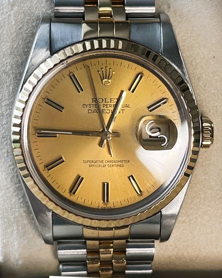 1988 Rolex Datejust 36MM Champagne Dial Two-Tone Jubilee Bracelet (16233)