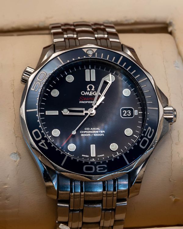 No Reserve - 2015 Omega Seamaster Diver 300M 41MM Blue Dial Steel Bracelet (212.30.41.20.03.001)