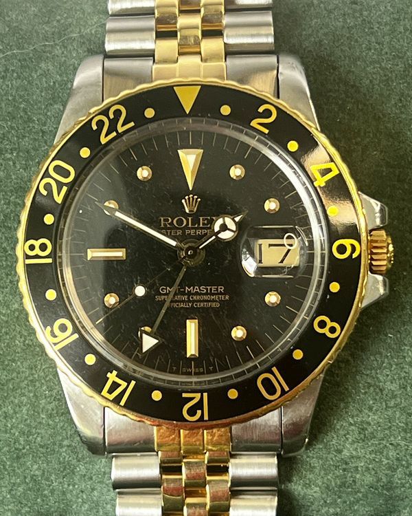 1972 (6.1 Mill. Serial) Rolex GMT-Master 40MM Black Dial Two-Tone Jubilee Bracelet (16753)