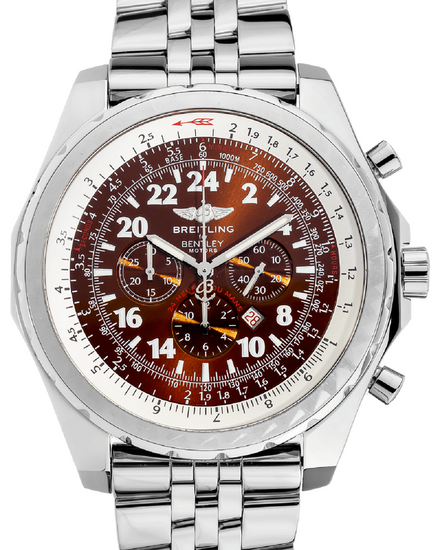 2003 Breitling Bentley Motors Le Mans L.E. 48MM Bronze Dial Steel Bracelet (A22362)