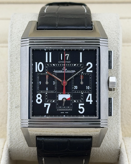 Jaeger-LeCoultre Reverso Squadra World Chronograph L.E. 36MM Black Dial Leather Strap (231.T.50)