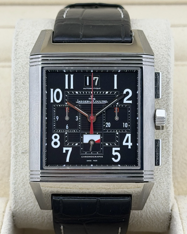 Jaeger-LeCoultre Reverso Squadra World Chronograph L.E. 36MM Black Dial Leather Strap (231.T.50)