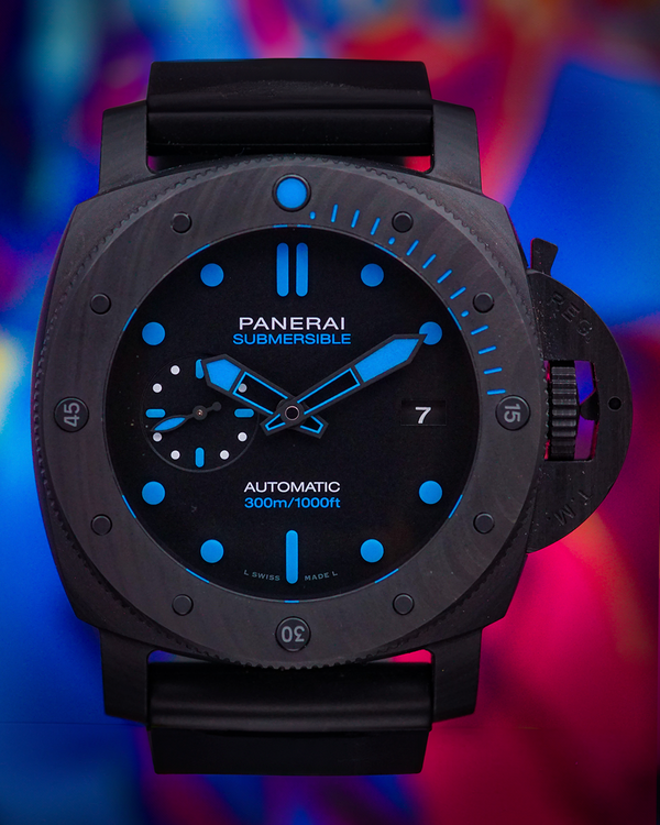 2024 Panerai Submersible Carbotech 47MM Black Dial Rubber Strap (PAM01616)