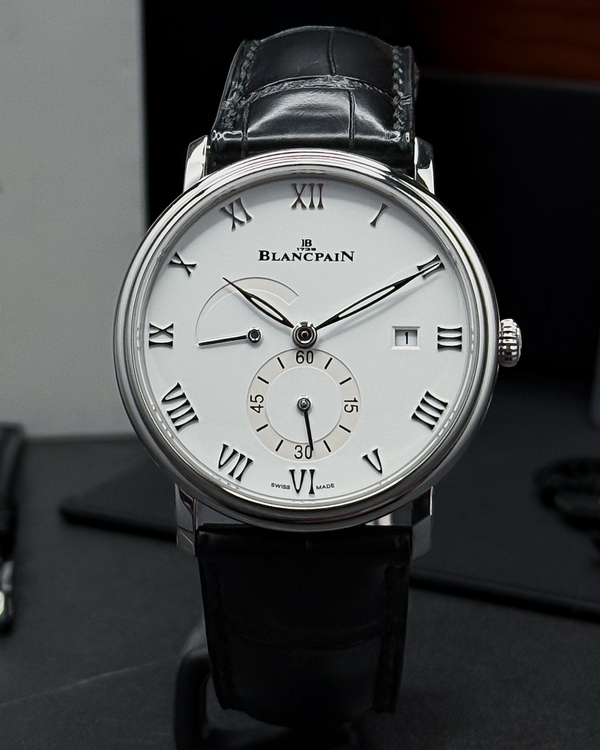 2023 Blancpain Villeret Ultraplate 40MM White Dial Leather Strap (6606A-1127-55B)