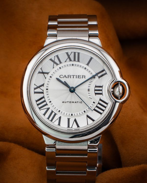 No Reserve - 2014 Cartier Ballon Bleu 36MM Silver Dial Steel Bracelet (W6920046)
