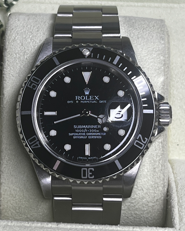 2007 Rolex Submariner Date 40MM Black Dial Oyster Bracelet (16610T)