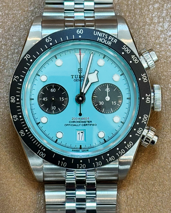2025 Tudor Black Bay Chrono "Flamingo" 41MM Turquoise Dial Steel Bracelet (79360N)