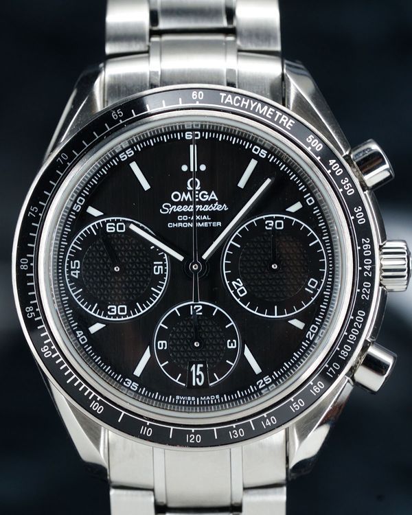 No Reserve - 2021 Omega Speedmaster Racing 40MM Black Dial Steel Bracelet (326.30.40.50.01.001)