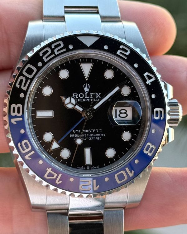 2024 Rolex GMT-Master II "Batman" 40MM Black Dial Oyster Bracelet (126710BLNR)
