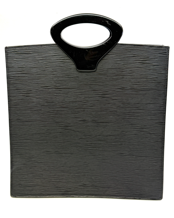 Louis Vuitton Tote Bag 11 x 10.75 x 2.5IN Black Epi Leather Acrylic Hardware (M52102)