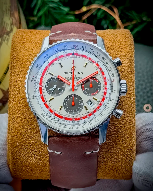 2020 Breitling Navitimer "Trans World Airlines" 43MM Silver Dial Leather Strap  (AB01219A1G1X2)