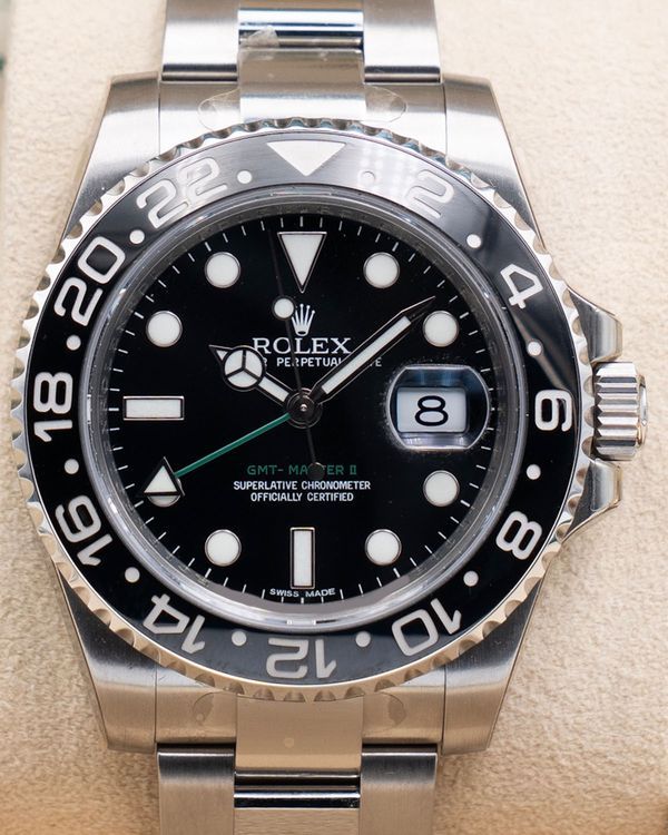 2010 Rolex GMT-Master II 40MM Black Dial Oyster Bracelet (116710LN)