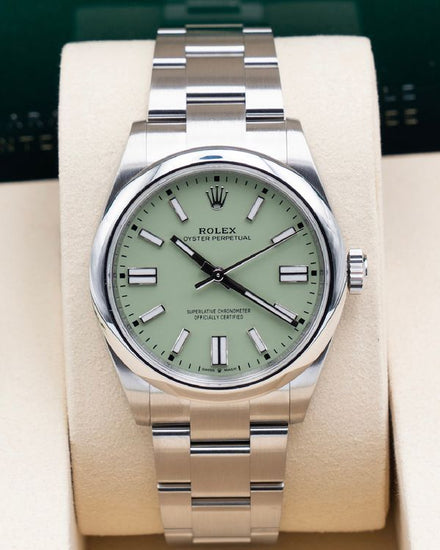 2026 Rolex Oyster Perpetual 41MM Pistachio Dial Oyster Bracelet (134300)