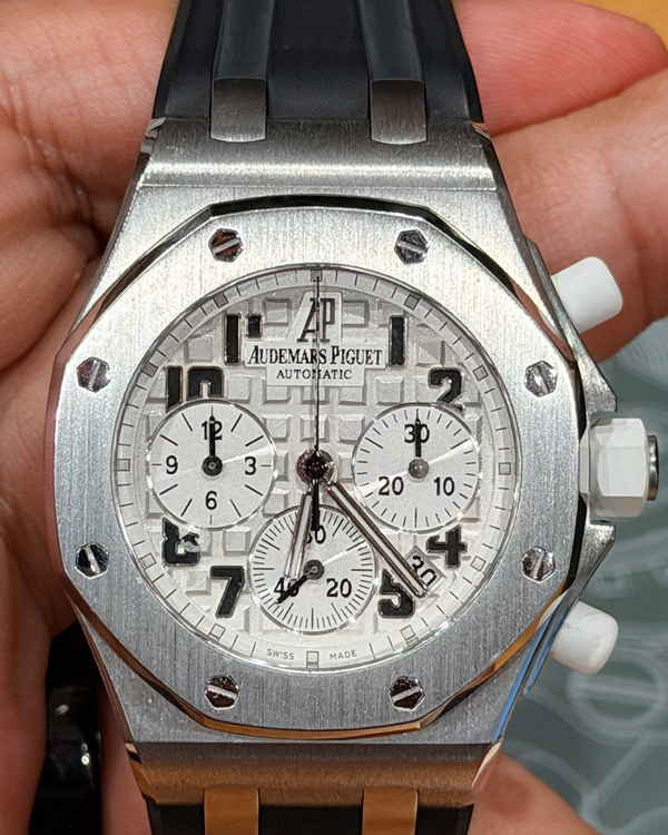 2012 Audemars Piguet Royal Oak Offshore Lady 37MM White Dial Rubber Strap (26283ST.OO.D010CA.01)