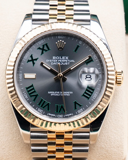 2017 Rolex Datejust "Wimbledon" 41MM Slate Dial Two-Tone Jubilee Bracelet (126333)
